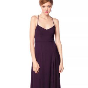 Bill Levkoff Plum Chiffon V-neck